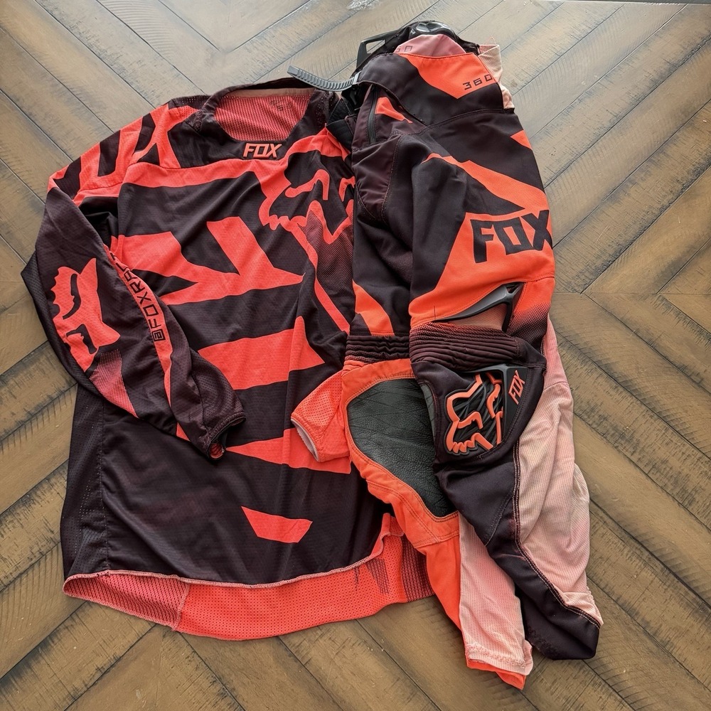 Fox Racing 360 Motocross Jersey Pants Set Men, Size 32 Pants Size Large Top